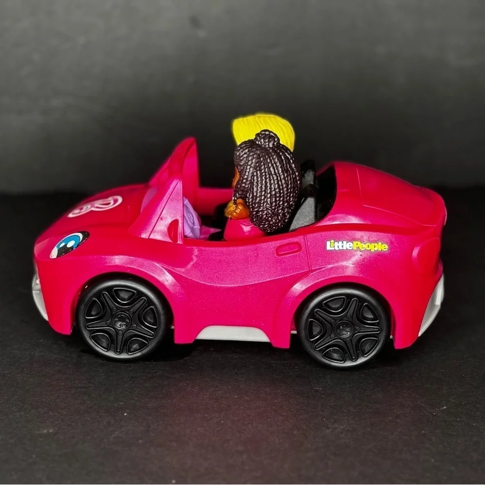 Fisher Price Little People BARBIE Talking CAR Tested And Working & 3 Figures
